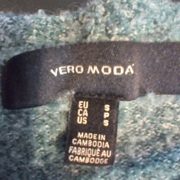 Vera Moda Womens Green Cardigan Sweater Size S Fall Minimalist Cozy Loungewear - Picture 6 of 6